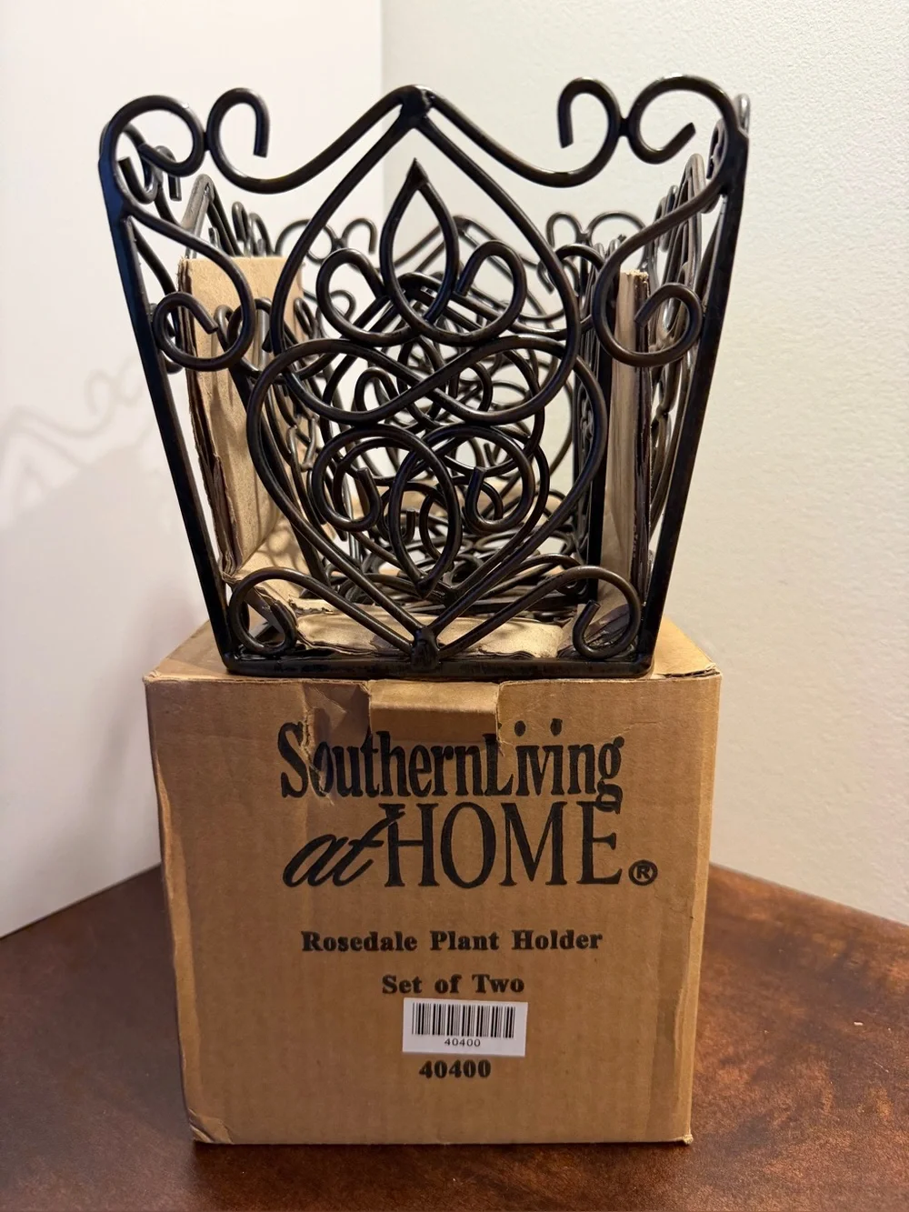 Southern Living at Home, Rosedale Plant Holder, 2pc set, # 40400, NIB Retired